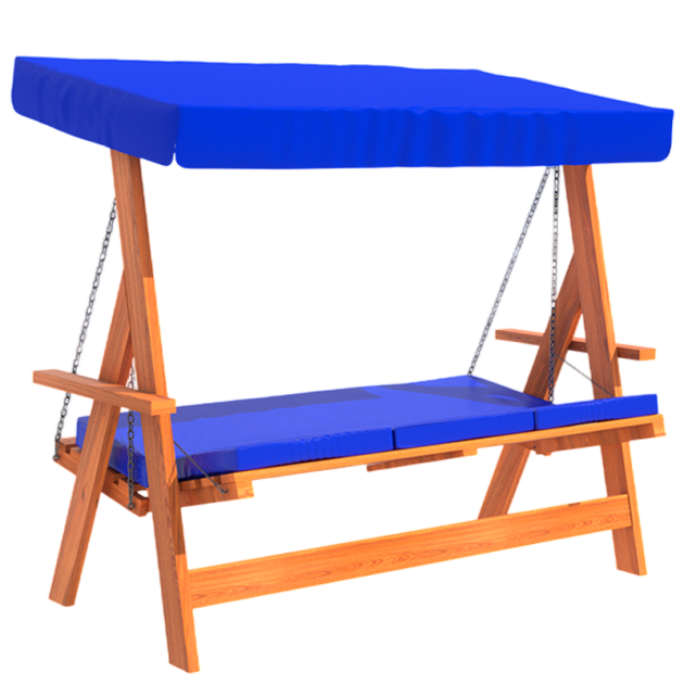 Садовые качели 3-местные с матрасом и 3 подушками
