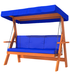 Садовые качели 3-местные с матрасом и 3 подушками