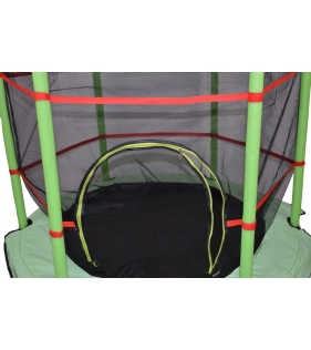 Детский батут с сеткой 140 см зеленый