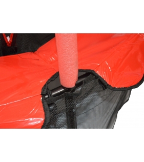 Детский батут с сеткой 140 см красный