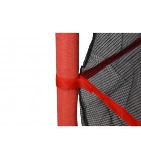 Детский батут с сеткой 140 см красный