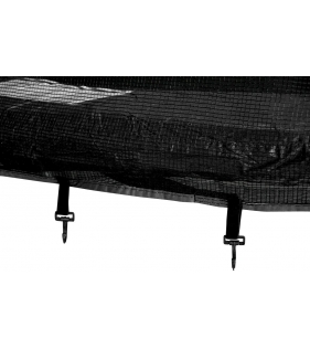 Батут с лестницей и внешней сеткой 180 см черный