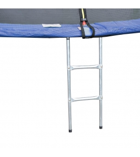 Батут с лестницей и внешней сеткой 360 см синий