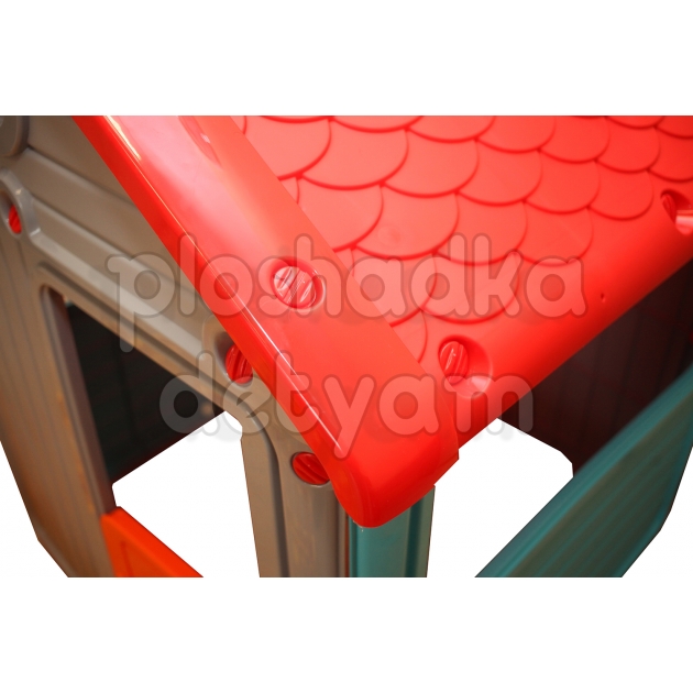Игровой домик Dolu с ограждением DL_3013 серый
