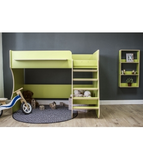 Кровать чердак Р432 Капризун 1 лайм