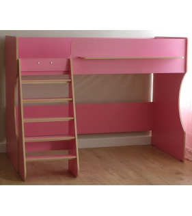 Кровать чердак Р432 Капризун 1 розовый