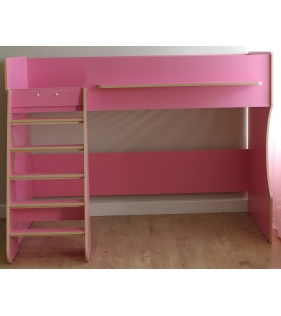 Кровать чердак Р432 Капризун 1 розовый