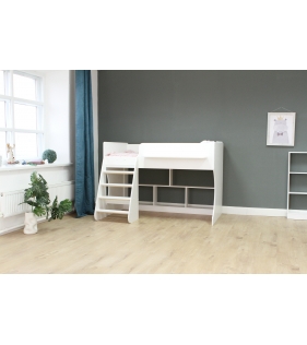 Кровать чердак Р436 Капризун 2 белый