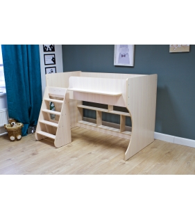 Кровать чердак Р436 Капризун 2 дуб млечный