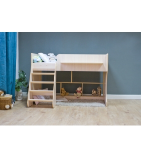 Кровать чердак Р436 Капризун 2 дуб млечный