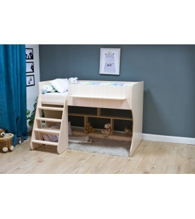 Кровать чердак Р436 Капризун 2 дуб млечный