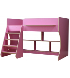 Кровать чердак Р436 Капризун 2 розовый