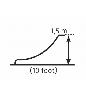 Горка пластиковая для спортивного городка синяя