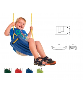 Подвесные качели Лодочка красные