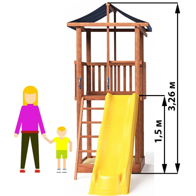 Комплекс Tower с горкой крыша тент