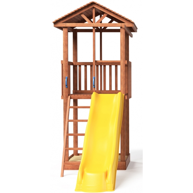 Комплекс Tower с горкой и деревянной крышей
