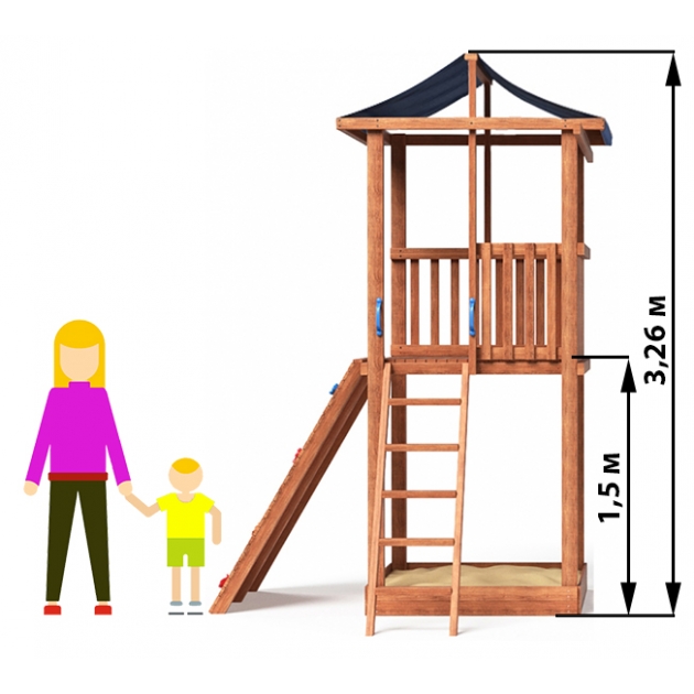 Комплекс Tower с широким скалодромом крыша тент
