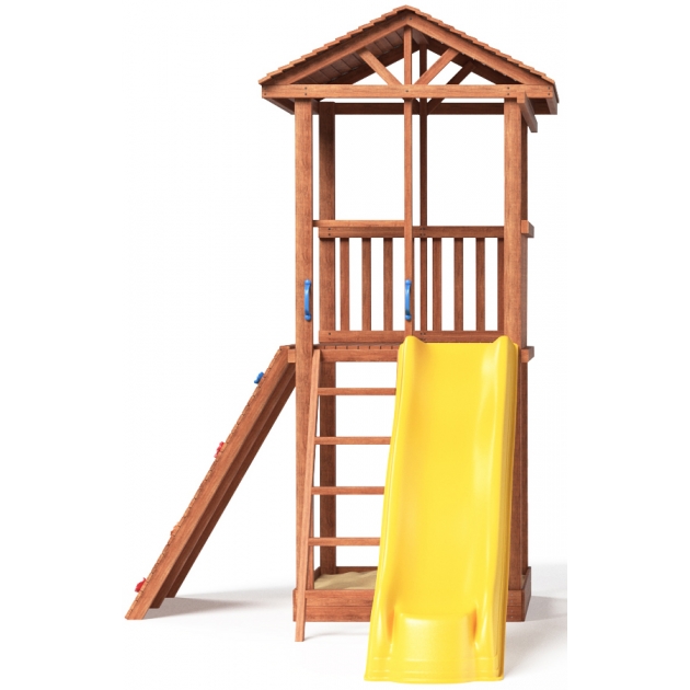Комплекс Tower широкий скалодром с горкой крыша дерево