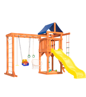 Детская площадка с рукоходом, подвесным креслом и качелями для малышей