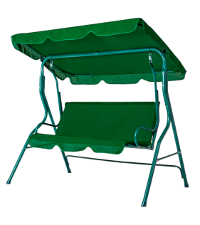 Качели садовые подвесные Simple с тентом зеленые