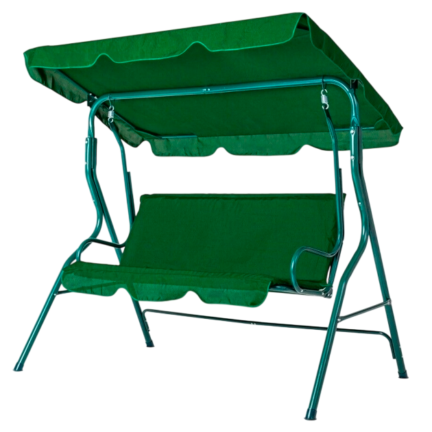 Качели садовые подвесные Simple с тентом зеленые