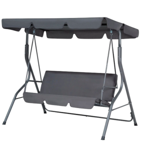Качели садовые подвесные Simple с тентом серые