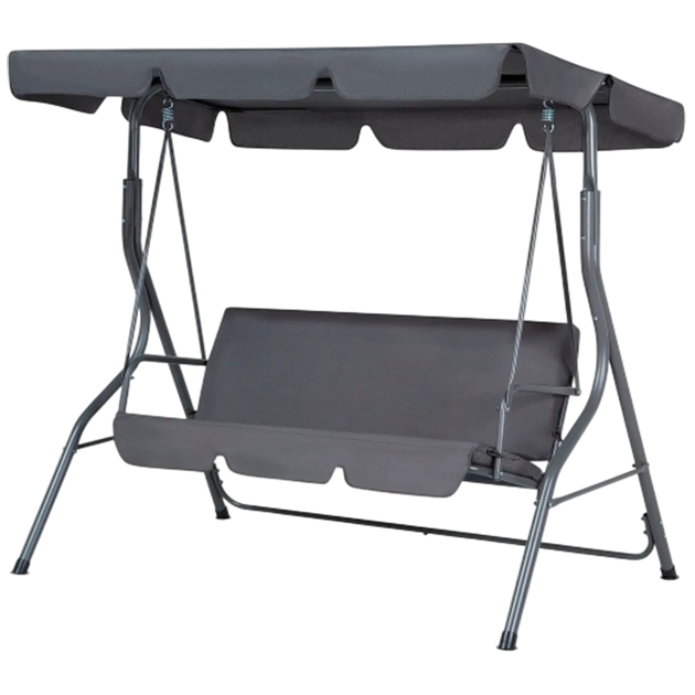 Качели садовые подвесные Simple с тентом серые