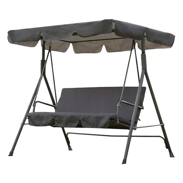 Качели садовые подвесные Simple с тентом серые