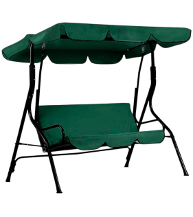 Качели садовые подвесные Simple с тентом зеленые