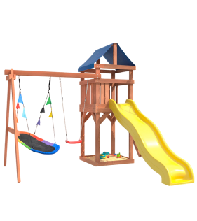 Детская площадка ДКП-7 с качелями и овальным гнездом