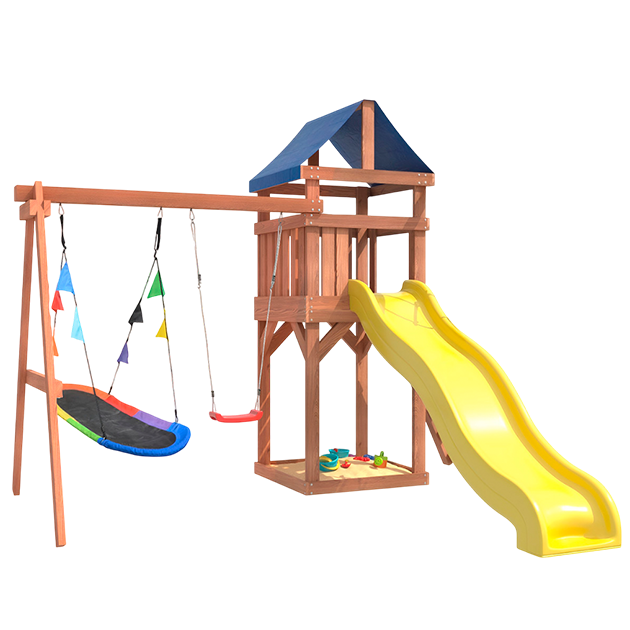 Детская площадка ДКП-7 с качелями и овальным гнездом